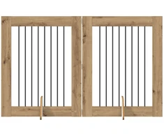 Šunų vartai su stovais 2 pcs Artisano ąžuolo 80 x 100 cm