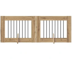 Šunų vartai su stovais 2 pcs Artisano ąžuolo 80 x 60 cm