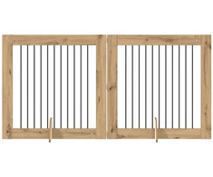 Šunų vartai su stovais 2 pcs Artisano ąžuolo 100 x 100 cm