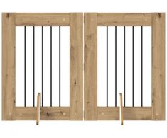 Šunų vartai su stovais 2 pcs Artisano ąžuolo 60 x 80 cm