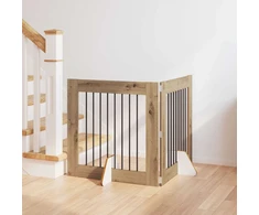Šunų vartai su stovais 2 pcs Artisano ąžuolo 80 x 80 cm