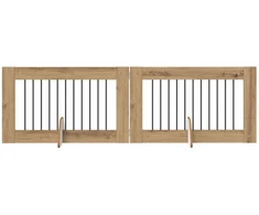 Šunų vartai su stovais 2 pcs Artisano ąžuolo 100 x 60 cm