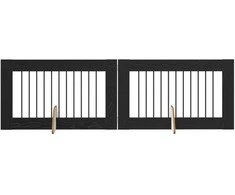 Šunų vartai su stovais 2 pcs Juodojo ąžuolo 100 x 60 cm