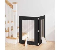 Šunų vartai su stovais 2 pcs Juodojo ąžuolo 60 x 80 cm