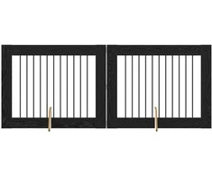 Šunų vartai su stovais 2 pcs Juodojo ąžuolo 100 x 80 cm