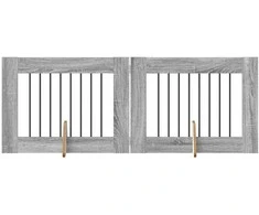 Šunų vartai su stovais 2 pcs Pilka sonoma ąžuolo 80 x 60 cm
