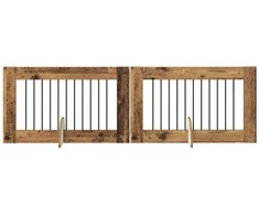 Šunų vartai su stovais 2 pcs Sendintos medienos 100 x 60 cm