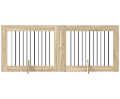 Šunų vartai su stovais 2 pcs Sonoma ąžuolas 100 x 80 cm