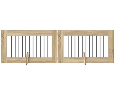 Šunų vartai su stovais 2 pcs Sonoma ąžuolas 100 x 60 cm