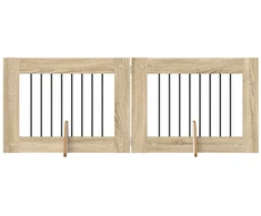 Šunų vartai su stovais 2 pcs Sonoma ąžuolas 80 x 60 cm
