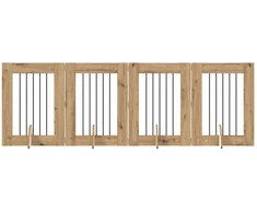 Šunų vartai su stovais 4 pcs Artisano ąžuolo 60 x 80 cm