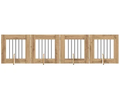 Šunų vartai su stovais 4 pcs Artisano ąžuolo 60 x 60 cm