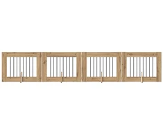 Šunų vartai su stovais 4 pcs Artisano ąžuolo 80 x 60 cm