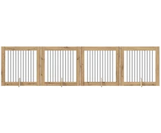 Šunų vartai su stovais 4 pcs Artisano ąžuolo 100 x 100 cm