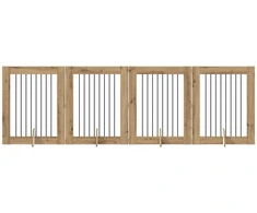 Šunų vartai su stovais 4 pcs Artisano ąžuolo 80 x 100 cm