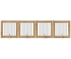 Šunų vartai su stovais 4 pcs Artisano ąžuolo 80 x 80 cm