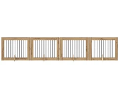 Šunų vartai su stovais 4 pcs Artisano ąžuolo 100 x 80 cm