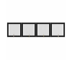 Šunų vartai su stovais 4 pcs Juodojo ąžuolo 100 x 100 cm