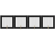 Šunų vartai su stovais 4 pcs Juodojo ąžuolo 80 x 80 cm