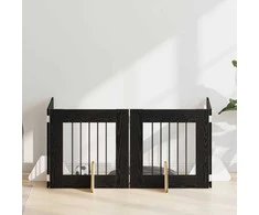 Šunų vartai su stovais 4 pcs Juodojo ąžuolo 60 x 60 cm