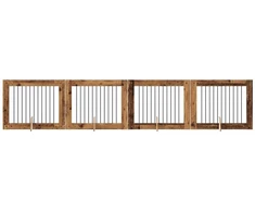 Šunų vartai su stovais 4 pcs Sendintos medienos 100 x 80 cm