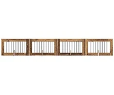 Šunų vartai su stovais 4 pcs Sendintos medienos 100 x 60 cm