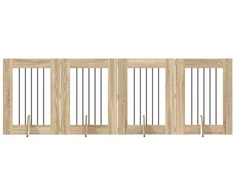 Šunų vartai su stovais 4 pcs Sonoma ąžuolas 60 x 80 cm