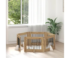 Šunų vartai su stovais 6 pcs Artisano ąžuolo 80 x 60 cm