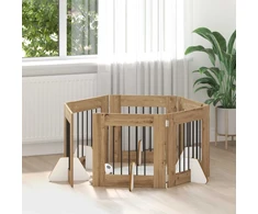 Šunų vartai su stovais 6 pcs Artisano ąžuolo 60 x 60 cm