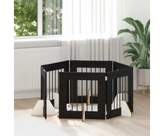 Šunų vartai su stovais 6 pcs Juodojo ąžuolo 60 x 60 cm