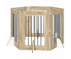 Šunų vartai su stovais 6 pcs Sonoma ąžuolas 60 x 80 cm