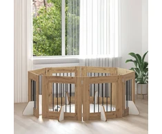 Šunų vartai su stovais 8 pcs Artisano ąžuolo 60 x 60 cm