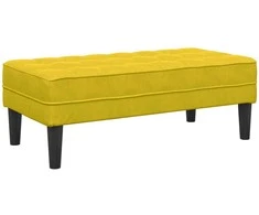suoliukas su pagalve Geltona 113 x 57 x 39 cm Aksomas