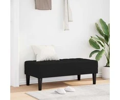 suoliukas su pagalve Juoda 113 x 57 x 39 cm Aksomas