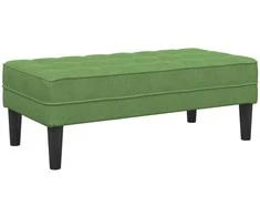 suoliukas su pagalve Šviesiai žalia 113 x 57 x 39 cm Aksomas