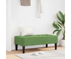 suoliukas su pagalve Šviesiai žalia 113 x 57 x 39 cm Aksomas