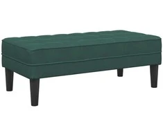 suoliukas su pagalve Tamsiai žalia 113 x 57 x 39 cm Aksomas