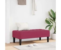 suoliukas su pagalve Vyno raudona 113 x 57 x 39 cm Aksomas