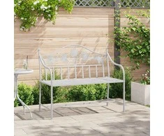 Sodo suolas Antikinė balta 104 x 52,5 x 89 cm Plienas