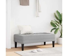 suoliukas su pagalve Debesų pilka 113 x 57 x 39 cm audinys