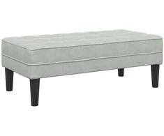 suoliukas su pagalve Šviesiai pilka 113 x 57 x 39 cm Aksomas