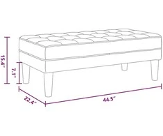 suoliukas su pagalve Šviesiai pilka 113 x 57 x 39 cm Aksomas