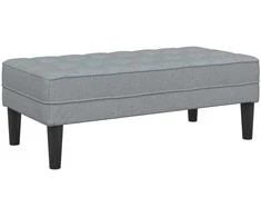 suoliukas su pagalve Šviesiai pilka 113 x 57 x 39 cm audinys
