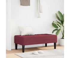 suoliukas su pagalve Vyno raudona 113 x 57 x 39 cm audinys