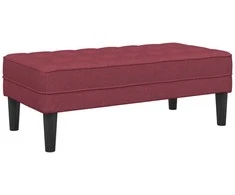 suoliukas su pagalve Vyno raudona 113 x 57 x 39 cm audinys
