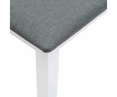 Suoliukas 110 cm Balta medžio masyvo guma