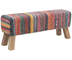 suoliukas 110 x 30 x 45 cm Tikra oda Įvairiaspalvis