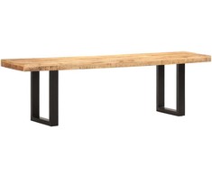 Suoliukas, 160cm, neapdorotos mango medienos masyvas ir plienas