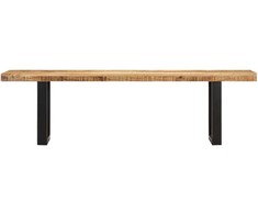 Suoliukas, 160cm, neapdorotos mango medienos masyvas ir plienas