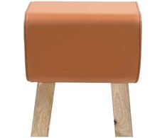 suoliukas 40 x 30 x 45 cm Tikra oda Ruda